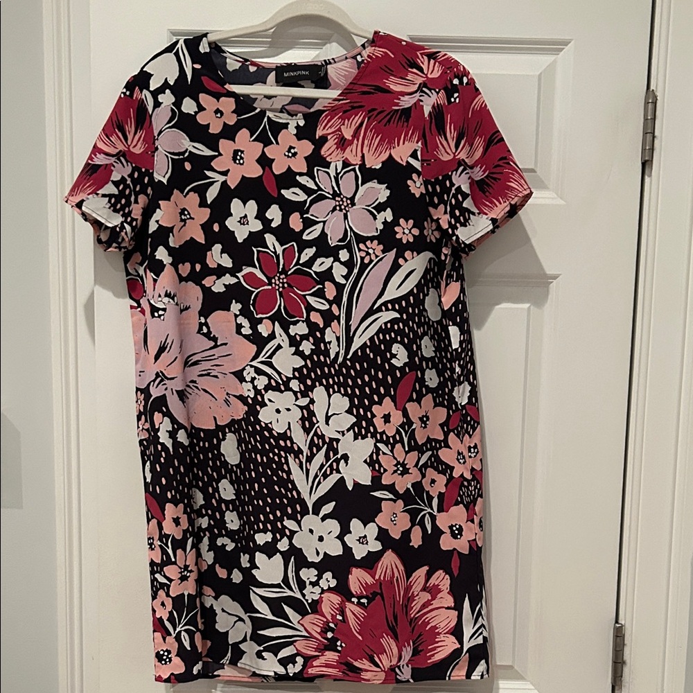 Minkpink short sleeve printed dress